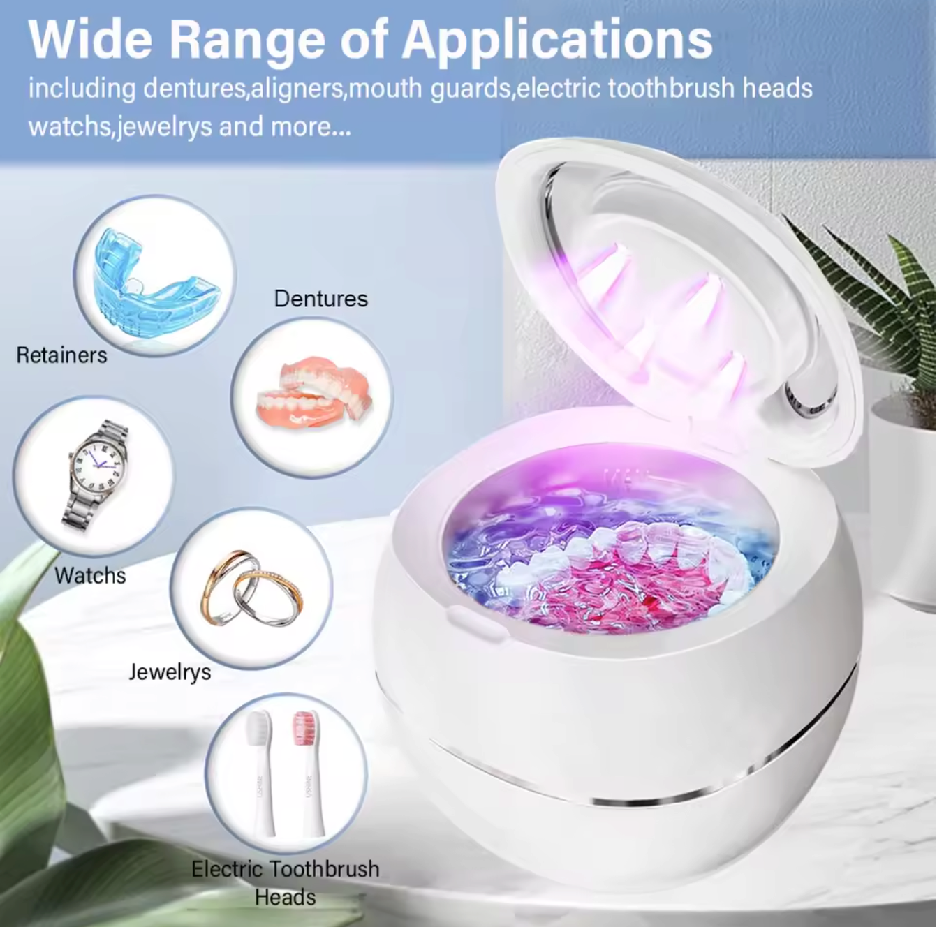 UltraClean 3-in-1 Ultrasonic Jewelry & UV Sterilizer