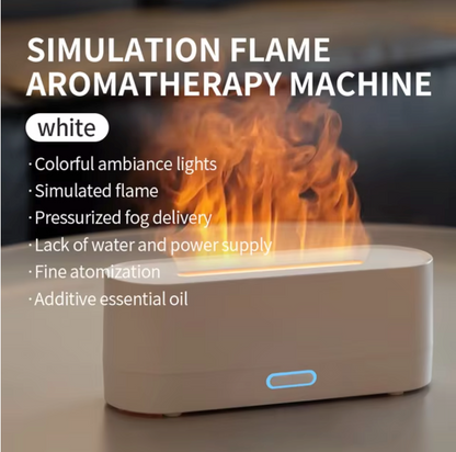 RGB Flame Aroma Diffuser & Humidifier – 7-Color LED Light & Air Purifier